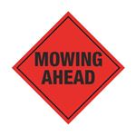 Mowing Ahead Roll-Up Sign